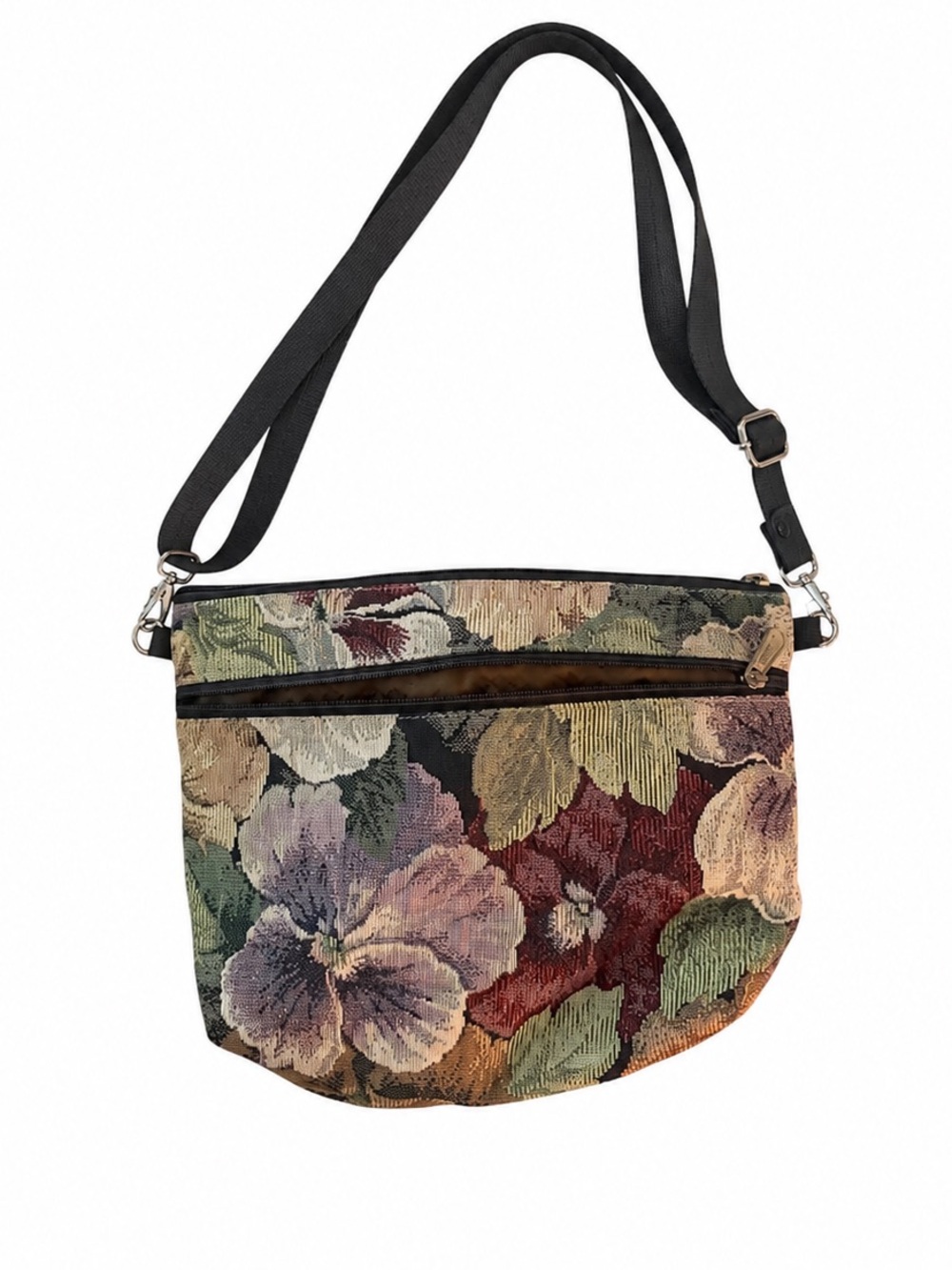 Vintage Danny K Beverly Hills Floral Granny Tspestey Fabric  Bag / Purse